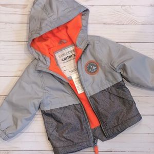 Carter’s midweight jacket, perfect for this fall & winter! Fleece lined, 12 mth.